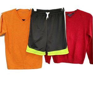 Lot of 3 Boys GAP Kids Long Sleeve Red Sweater Bla